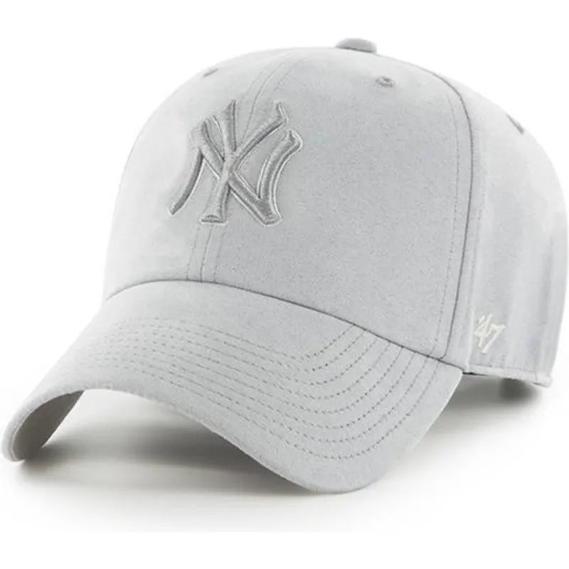 mutzen-gebogen-grau-verstellbares-band-der-new-york-yankees-mlb-von-47-brand mutzen-gebogen-grau-verstellbares-band-der-new-york-yankees-mlb-von-47-brand