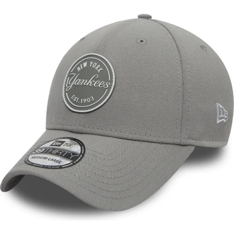 mutzen-gebogen-grau-angepasst-fur-kinder-39thirty-stretch-rubber-emblem-der-new-york-yankees-mlb-von-new-era