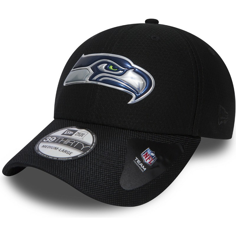 casquette-courbee-noire-ajustee-39thirty-black-coll-seattle-seahawks-nfl-new-era