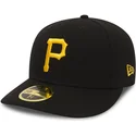 cappellino-curvo-nero-aderente-59fifty-low-profile-poly-dei-pittsburgh-pirates-mlb-di-new-era