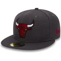 cappello-piatto-nero-aderente-59fifty-heather-dei-chicago-bulls-nba-di-new-era
