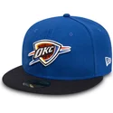 cappellino-piatto-blu-e-nero-aderente-59fifty-di-oklahoma-city-thunder-nba-di-new-era