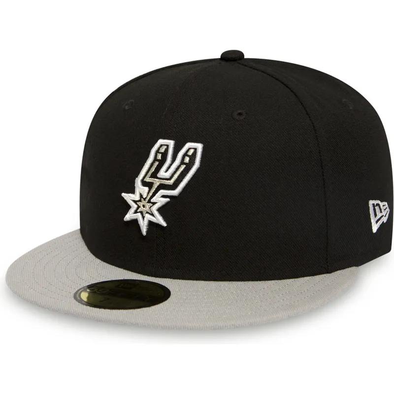 cappelli-piatta-nero-regolato-59fifty-dei-san-antonio-spurs-nba-di-new-era