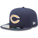 cappello-piatto-blu-navy-aderente-59fifty-on-field-dei-chicago-bears-nfl-di-new-era