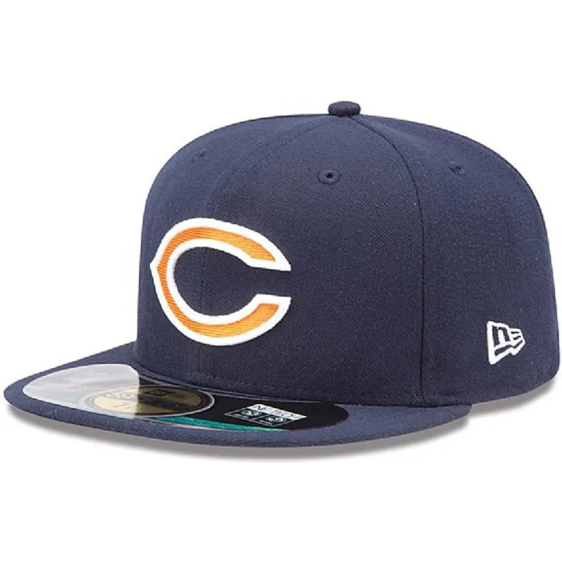 cappelli-piatta-blu-marino-regolato-59fifty-on-field-dei-chicago-bears-nfl-di-new-era