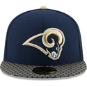 cappelli-piatta-blu-regolato-59fifty-sideline-dei-los-angeles-rams-nfl-di-new-era