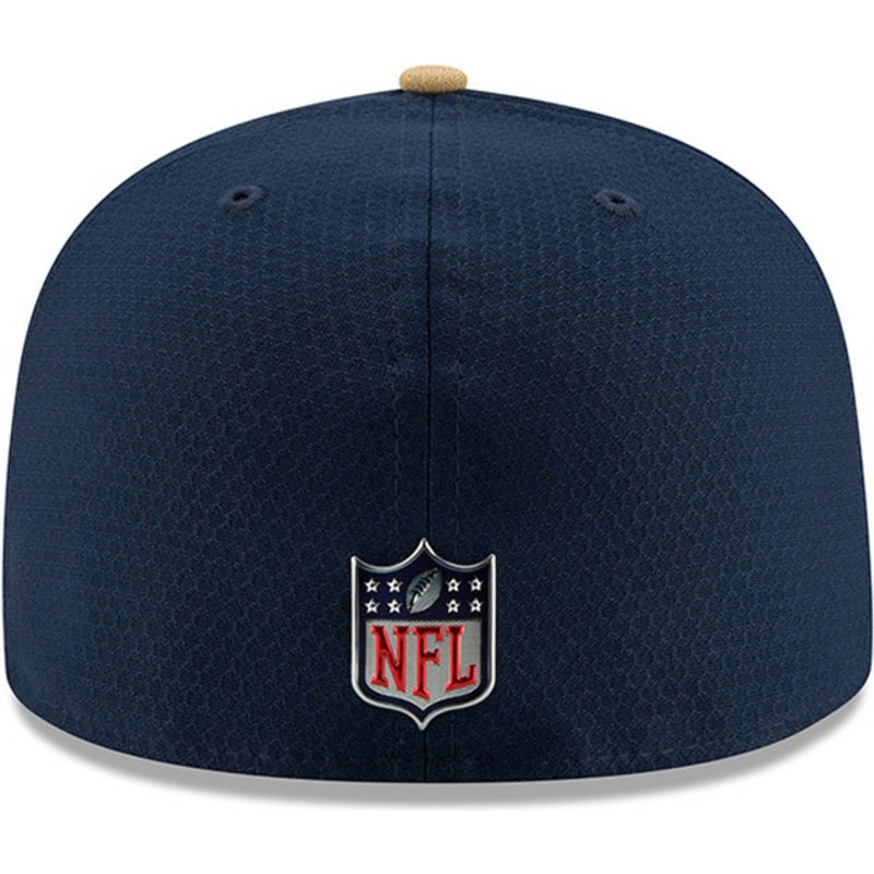 casquette-plate-bleue-ajustee-59fifty-sideline-los-angeles-rams-nfl-new-era