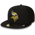 cappello-piatto-nero-aderente-59fifty-black-coll-dei-minnesota-vikings-nfl-di-new-era