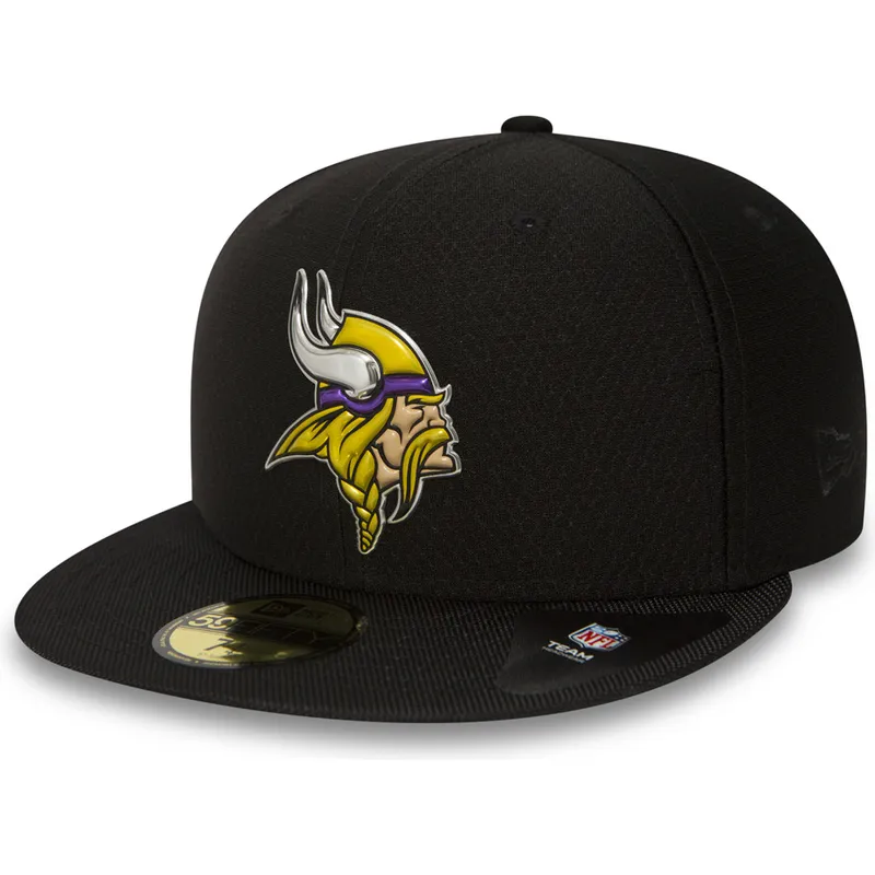 cappelli-piatta-nero-regolato-59fifty-black-coll-dei-minnesota-vikings-nfl-di-new-era