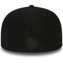 cappello-piatto-nero-regolabile-59fifty-black-coll-dei-new-england-patriots-nfl-di-new-era