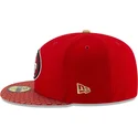 cappello-piatto-rosso-aderente-59fifty-sideline-dei-san-francisco-49ers-nfl-di-new-era