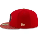 new-era-flat-brim-59fifty-sideline-san-francisco-49ers-nfl-fitted-cap-rot