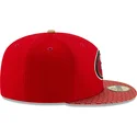 cappello-piatto-rosso-aderente-59fifty-sideline-dei-san-francisco-49ers-nfl-di-new-era