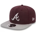 cappello-piatto-rosso-e-grigio-snapback-9fifty-seasonal-heather-degli-atlanta-braves-mlb-di-new-era