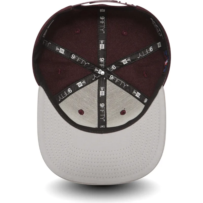 mutzen-flach-rot-snapback-9fifty-seasonal-heather-der-atlanta-braves-mlb-von-new-era