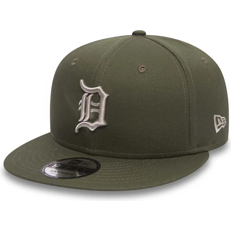 cappelli-piatta-verde-snapback-9fifty-league-essential-dei-detroit-tigers-mlb-di-new-era