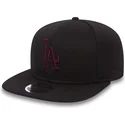 casquette-plate-noire-snapback-avec-logo-rouge-9fifty-jersey-tech-los-angeles-dodgers-mlb-new-era