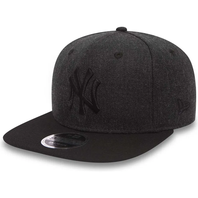mutzen-flach-schwarz-snapback-9fifty-seasonal-heather-der-new-york-yankees-mlb-von-new-era