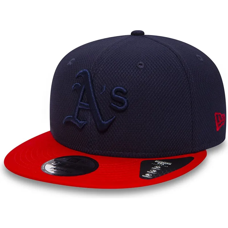 cappelli-piatta-blu-marino-snapback-9fifty-diamond-era-essential-dei-oakland-athletics-mlb-di-new-era