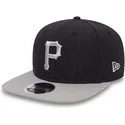 cappelli-piatta-blu-marino-snapback-9fifty-seasonal-heather-dei-pittsburgh-pirates-mlb-di-new-era
