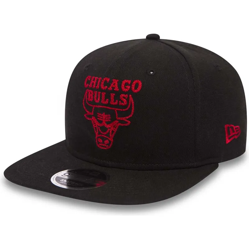 cappelli-piatta-nero-snapback-9fifty-chain-stitch-dei-chicago-bulls-nba-di-new-era