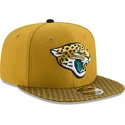 gelbe-snapback-flatcap-9fifty-sideline-der-jacksonville-jaguars-nfl-von-new-era