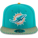 cappelli-piatta-blu-snapback-9fifty-sideline-dei-miami-dolphins-nfl-di-new-era