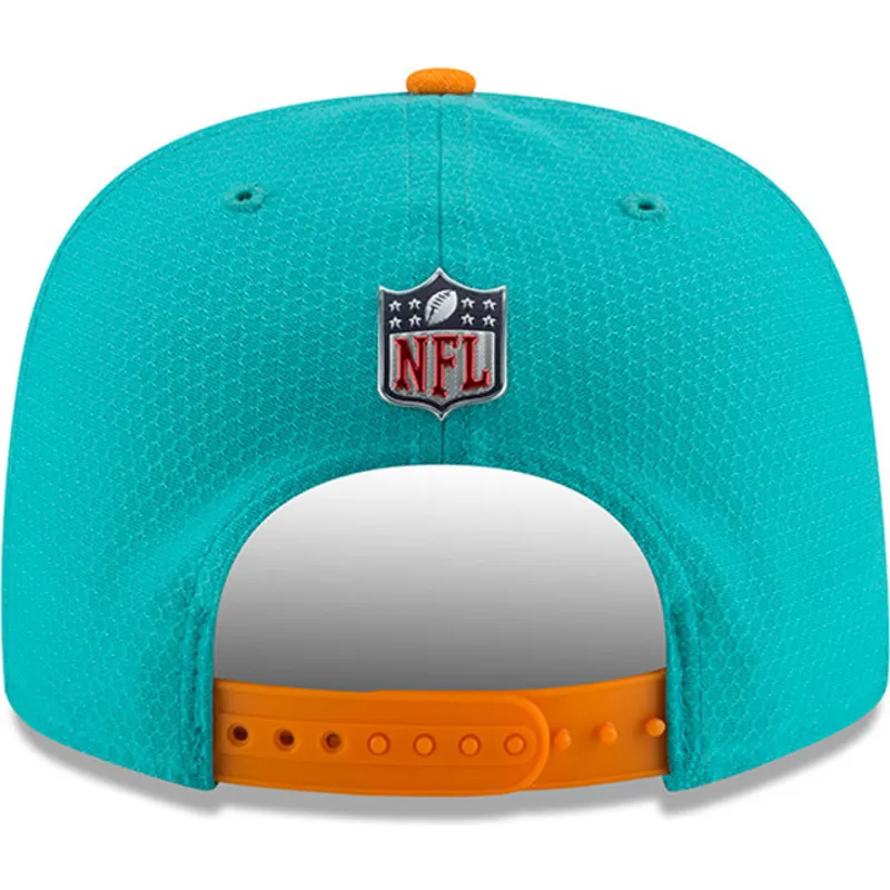 cappelli-piatta-blu-snapback-9fifty-sideline-dei-miami-dolphins-nfl-di-new-era