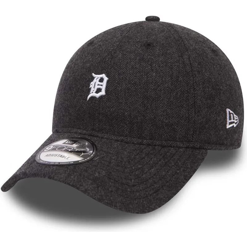 cappelli-curva-nero-cinghia-regolabile-9forty-herringbone-dei-detroit-tigers-mlb-di-new-era