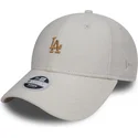 cappellino-curvo-bianco-regolabile-con-logo-bronzo-9forty-melton-dei-los-angeles-dodgers-mlb-di-new-era