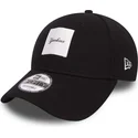 cappelli-curva-nero-cinghia-regolabile-9forty-satin-patch-dei-new-york-yankees-mlb-di-new-era