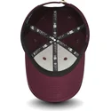 mutzen-gebogen-rot-verstellbares-band-granate-oro-9forty-melton-der-new-york-yankees-mlb-von-new-era