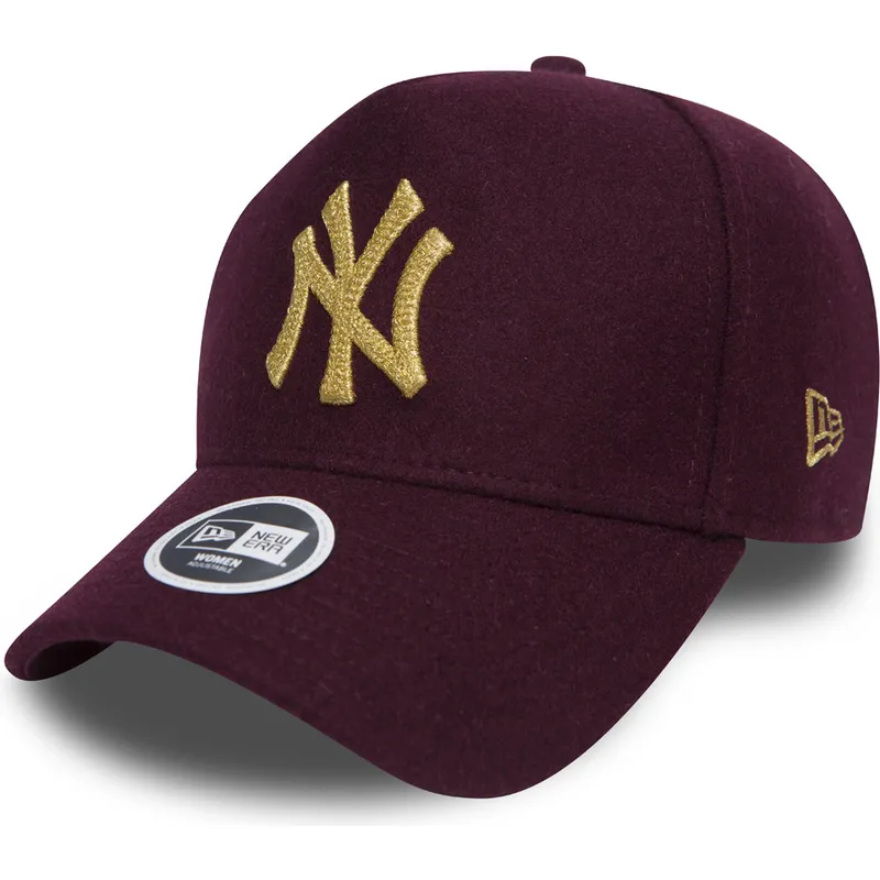 cappelli-curva-rosso-cinghia-regolabile-granate-9forty-melton-a-frame-dei-new-york-yankees-mlb-di-new-era cappelli-curva-rosso-cinghia-regolabile-granate-9forty-melton-a-frame-dei-new-york-yankees-mlb-di-new-era