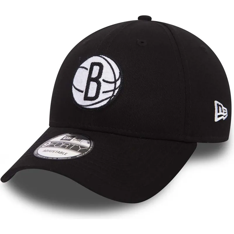 cappelli-curva-nero-cinghia-regolabile-9forty-felt-infill-dei-brooklyn-nets-nba-di-new-era