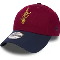 cappellino-curvo-rosso-e-blu-regolabile-9forty-mesh-cleveland-cavaliers-nba-di-new-era