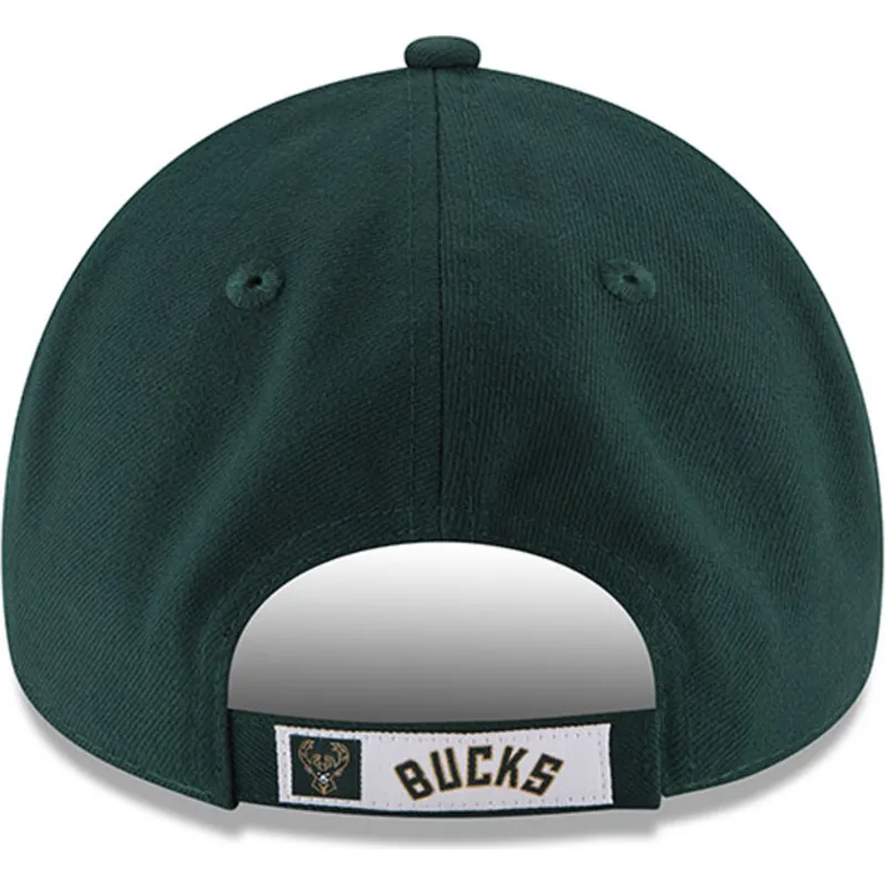 grune-verstellbare-curved-cap-9forty-the-league-der-milwaukee-bucks-nba-von-new-era