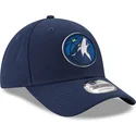 gorra-curva-azul-marino-ajustable-9forty-the-league-de-minnesota-timberwolves-nba-de-new-era