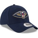 new-era-curved-brim-9forty-the-league-new-orleans-pelicans-nba-adjustable-cap-verstellbar-marineblau