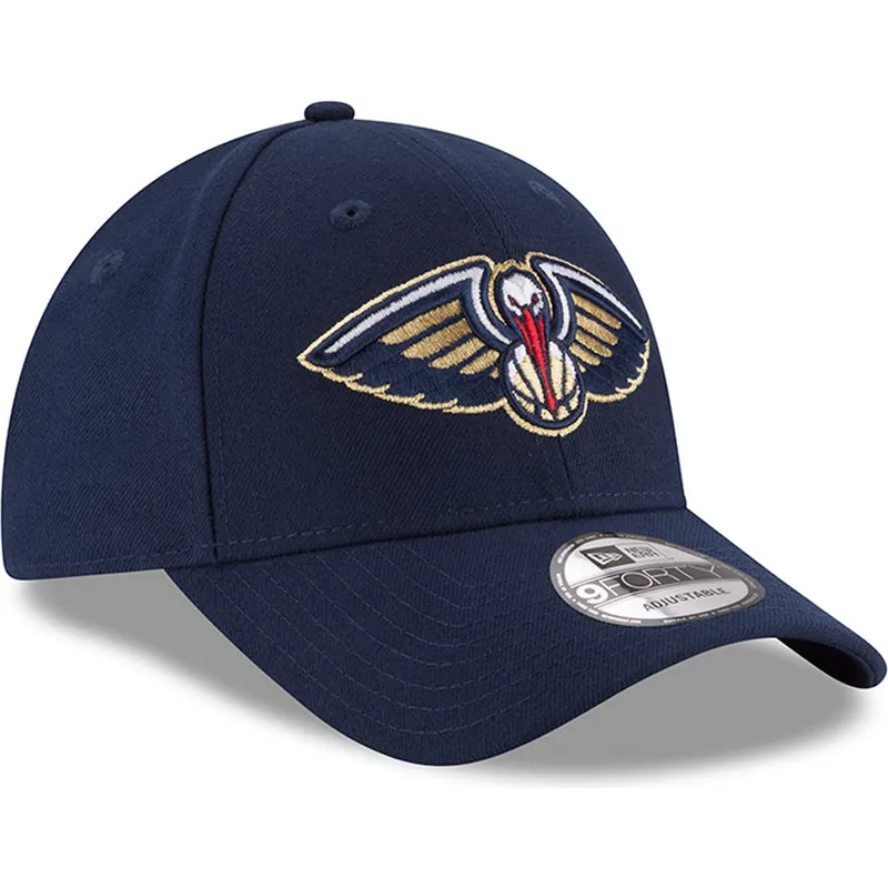 justerbar-marinebla-kurvet-kasket-9forty-the-league-fra-new-orleans-pelicans-nba-fra-new-era