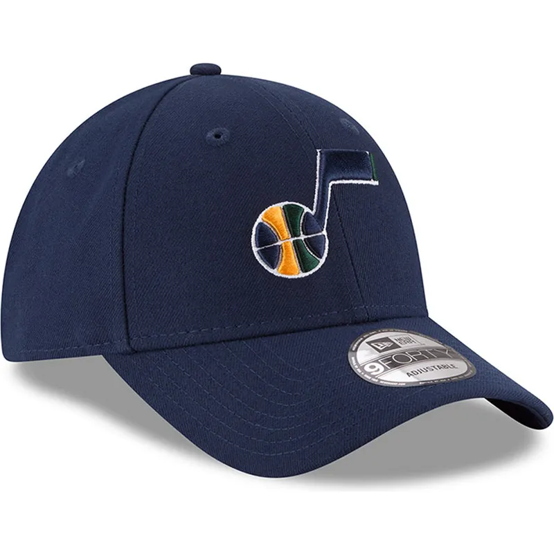 mutzen-gebogen-marineblau-verstellbares-band-9forty-the-league-der-utah-jazz-nba-von-new-era