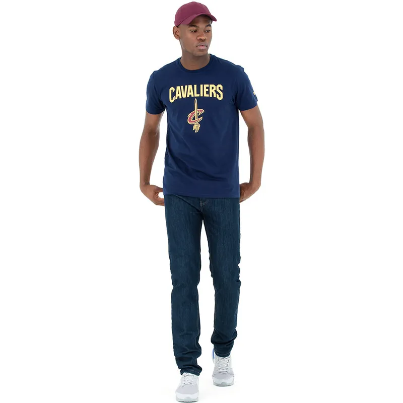 magliette-manica-corta-blu-dei-cleveland-cavaliers-nba-di-new-era