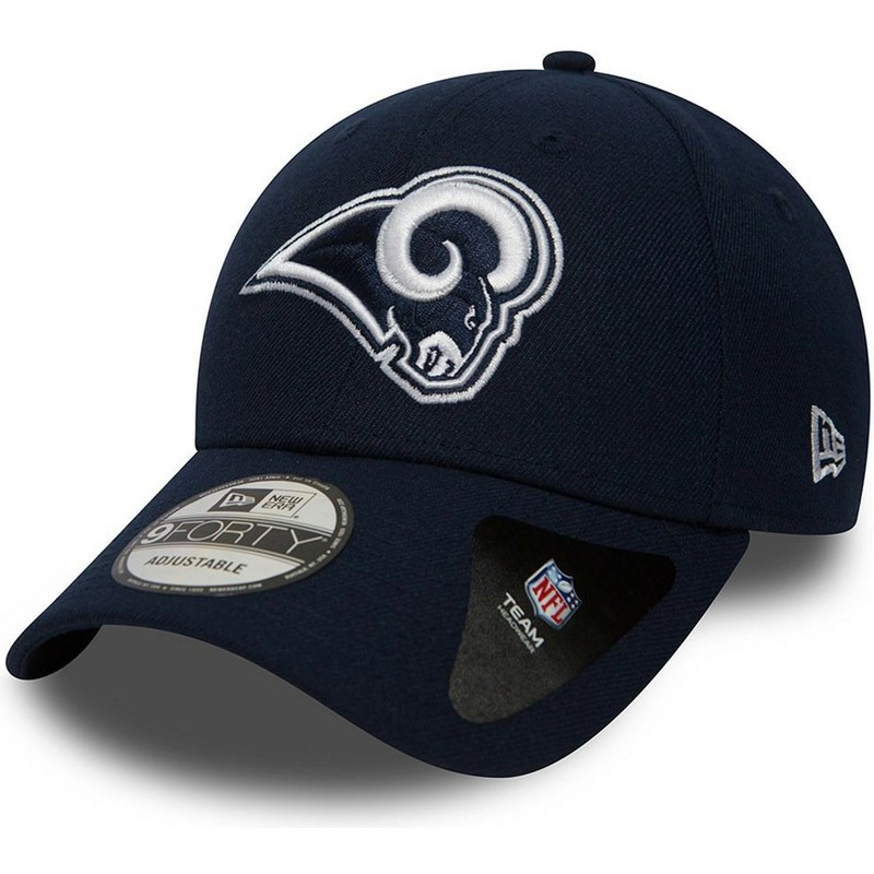 casquette-courbee-bleue-marine-ajustable-9forty-the-league-los-angeles-rams-nfl-new-era