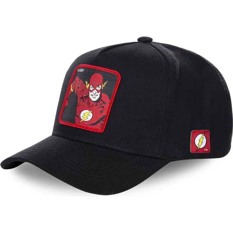 mutzen-gebogen-schwarz-snapback-flash-dc-comics-von-capslab mutzen-gebogen-schwarz-snapback-flash-dc-comics-von-capslab