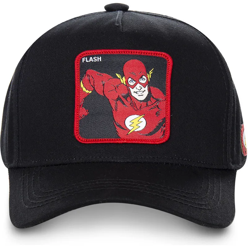 mutzen-gebogen-schwarz-snapback-flash-dc-comics-von-capslab mutzen-gebogen-schwarz-snapback-flash-dc-comics-von-capslab