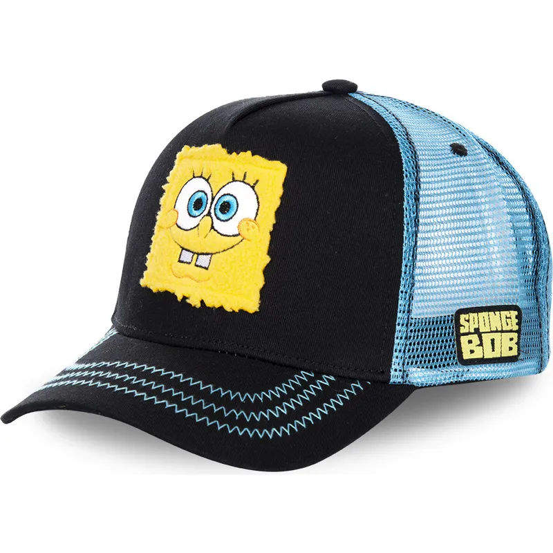 mutzen-gebogen-schwarz-snapback-spongebob-spongebob-von-capslab mutzen-gebogen-schwarz-snapback-spongebob-spongebob-von-capslab