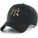 47-brand-curved-brim-camouflage-logo-new-york-yankees-mlb-clean-up-camfill-cap-schwarz
