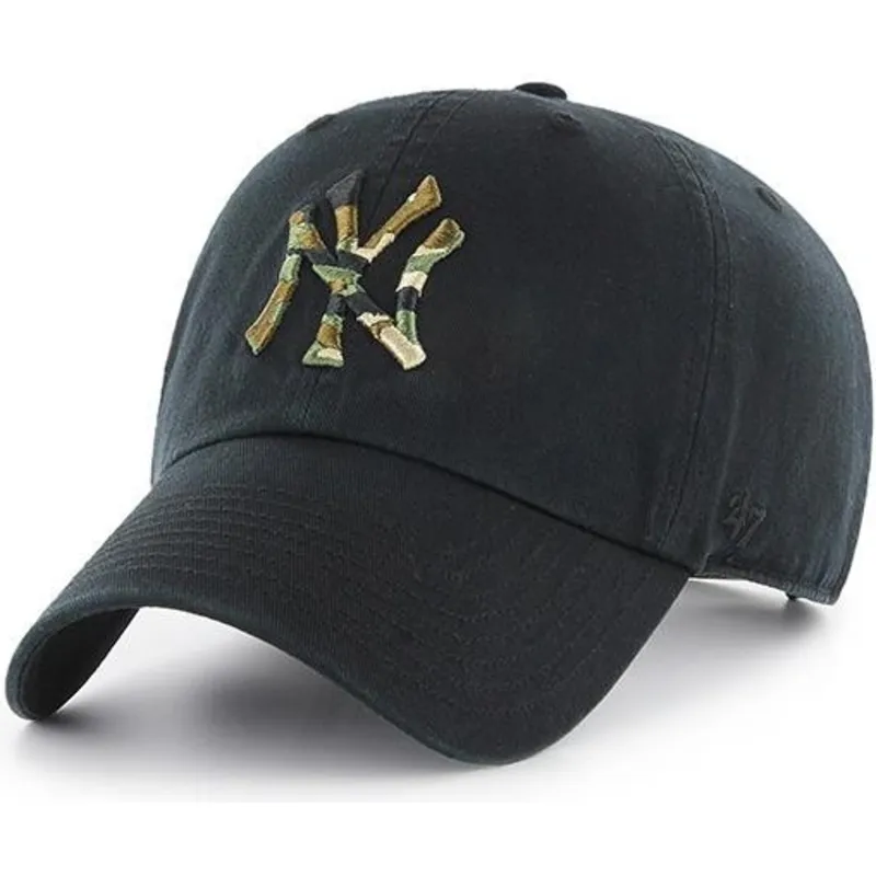 cappelli-curva-nero-cinghia-regolabile-camuflaje-dei-new-york-yankees-mlb-di-47-brand