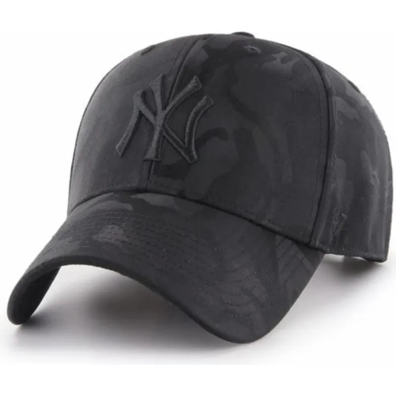 cappelli-curva-mimetizzazione-cinghia-regolabile-negro-dei-new-york-yankees-mlb-di-47-brand