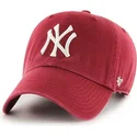cappellino-curvo-rosso-cardinale-new-york-yankees-mlb-clean-up-di-47-brand
