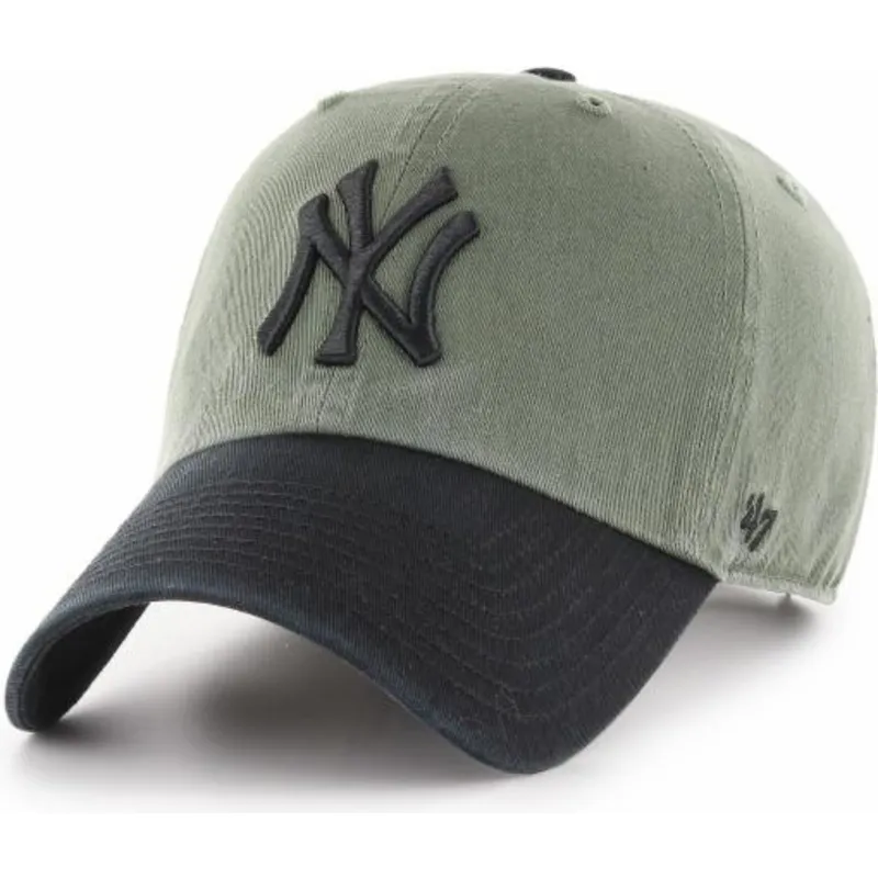 cappelli-curva-verde-cinghia-regolabile-negro-dei-new-york-yankees-mlb-di-47-brand